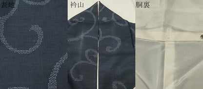 平和屋着物●上質な紬　80亀甲　唐草文　正絹　逸品　CAAS0010th