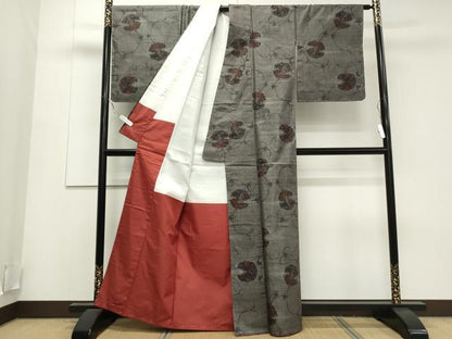 平和屋着物●本場大島紬 7マルキ 吉祥花丸文 正絹 逸品 CAAS0026th