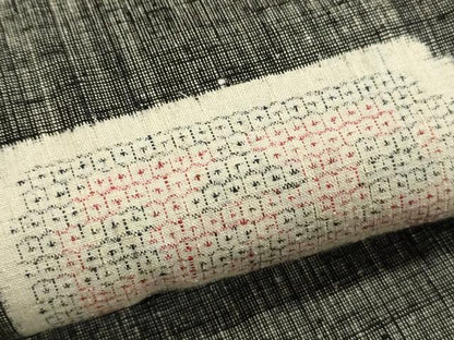 平和屋着物●本場結城紬　100亀甲　吉祥花文　正絹　逸品　CAAS0069th