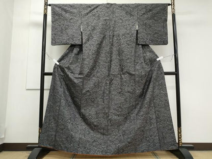 平和屋着物●本場大島紬 9マルキ 草花尽くし 正絹 逸品 CAAS0071th