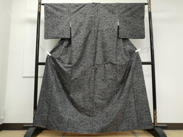 平和屋着物●本場大島紬 9マルキ 草花尽くし 正絹 逸品 CAAS0071th