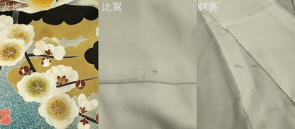 平和屋着物●人間国宝・羽田登喜男　豪華黒留袖　鴛鴦枝花文　正絹　逸品　CAAS0074th