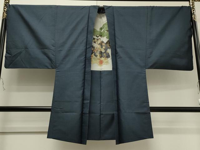平和屋着物●男性　本場大島紬　アンサンブル　100亀甲　総詰め　正絹　逸品　CAAS0084th