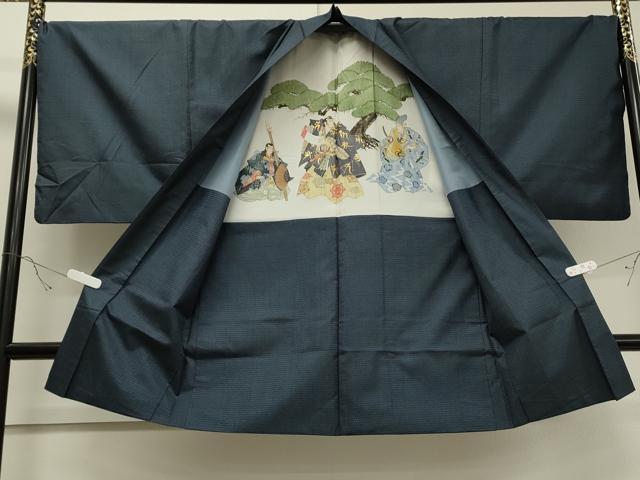 平和屋着物●男性　本場大島紬　アンサンブル　100亀甲　総詰め　正絹　逸品　CAAS0084th