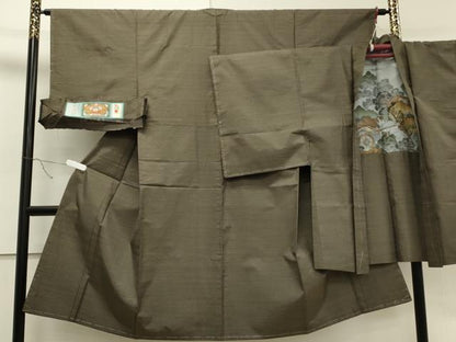 平和屋着物●男性 本場大島紬 アンサンブル 亀甲文様 富山知靖作 正絹 逸品 未使用 CAAS0086th