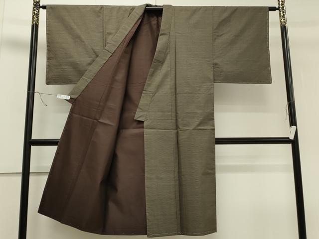 平和屋着物●男性 本場大島紬 アンサンブル 亀甲文様 富山知靖作 正絹 逸品 未使用 CAAS0086th