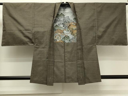 平和屋着物●男性 本場大島紬 アンサンブル 亀甲文様 富山知靖作 正絹 逸品 未使用 CAAS0086th