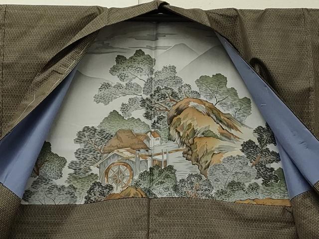 平和屋着物●男性 本場大島紬 アンサンブル 亀甲文様 富山知靖作 正絹 逸品 未使用 CAAS0086th