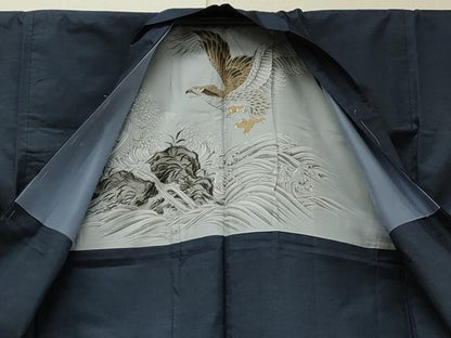 平和屋着物●男性　本場大島紬　アンサンブル　100亀甲　総詰め　キングサイズ　正絹　逸品　未使用　CAAS0087th