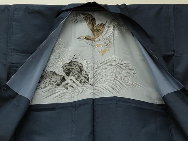 平和屋着物●男性　本場大島紬　アンサンブル　100亀甲　総詰め　キングサイズ　正絹　逸品　未使用　CAAS0087th