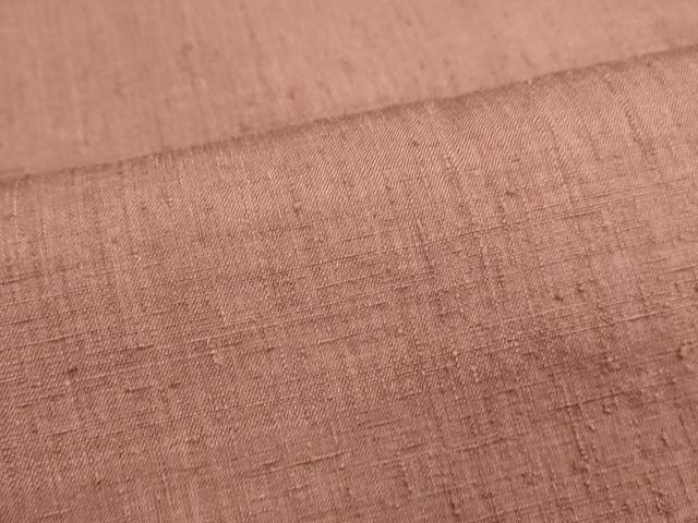平和屋着物●上質な紬 色無地 退紅色 正絹 逸品 CAAS0117th