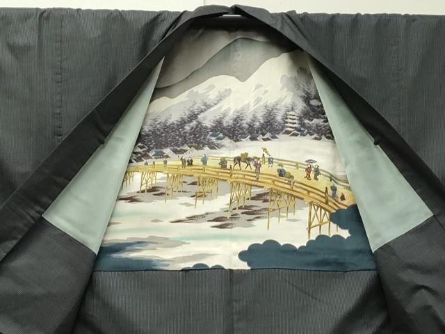 平和屋着物●男性 本場大島紬 アンサンブル 80亀甲 総詰め 正絹 逸品 CAAS0121th