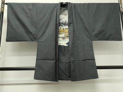 平和屋着物●男性 本場大島紬 アンサンブル 80亀甲 総詰め 正絹 逸品 CAAS0121th