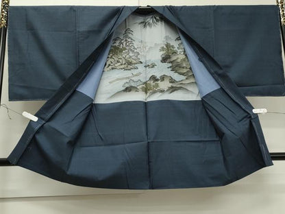 平和屋着物●男性　本場大島紬　アンサンブル　100亀甲　総詰め　正絹　逸品　未使用　CAAS0124th