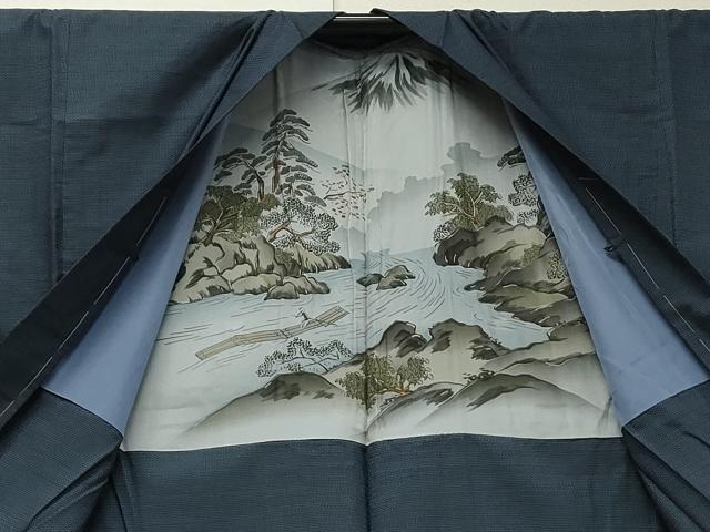 平和屋着物●男性　本場大島紬　アンサンブル　100亀甲　総詰め　正絹　逸品　未使用　CAAS0124th
