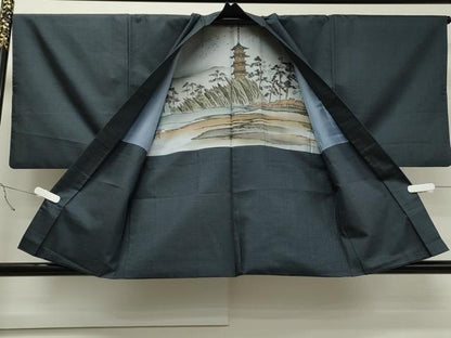 平和屋着物●男性　本場大島紬　アンサンブル　100亀甲　総詰め　正絹　逸品　CAAS0125th