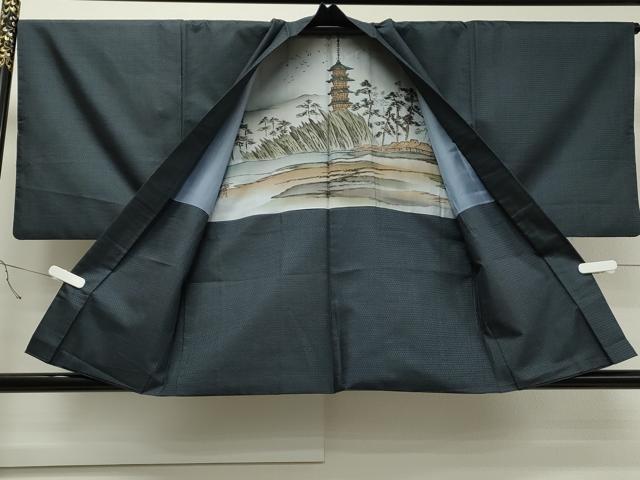 平和屋着物●男性　本場大島紬　アンサンブル　100亀甲　総詰め　正絹　逸品　CAAS0125th