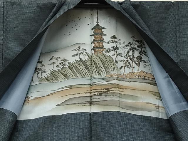 平和屋着物●男性　本場大島紬　アンサンブル　100亀甲　総詰め　正絹　逸品　CAAS0125th