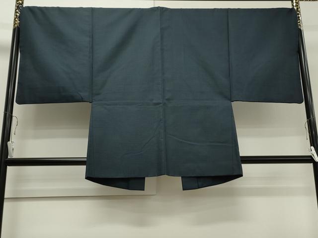 平和屋着物●男性　お召　アンサンブル　80亀甲　正絹　逸品　CAAS0128th