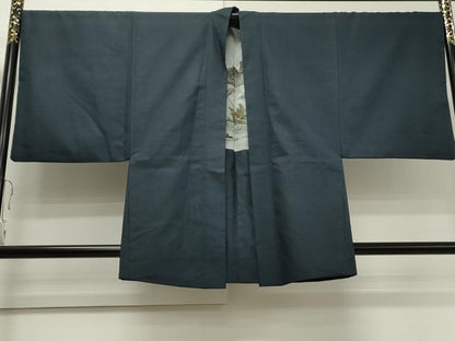 平和屋着物●男性　お召　アンサンブル　80亀甲　正絹　逸品　CAAS0128th
