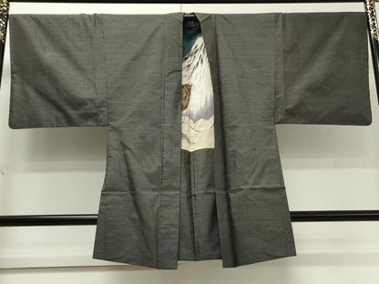 平和屋着物●男性　紬　アンサンブル　吉祥文　正絹　逸品　CAAS0129th