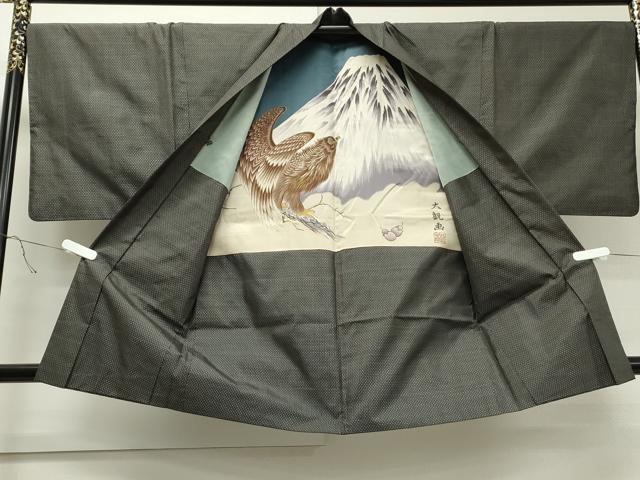 平和屋着物●男性　紬　アンサンブル　吉祥文　正絹　逸品　CAAS0129th