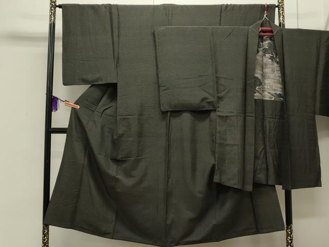 平和屋着物●男性 紬 アンサンブル 吉祥文 正絹 逸品 CAAS0133th