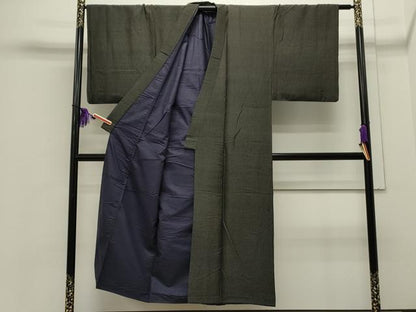 平和屋着物●男性 紬 アンサンブル 吉祥文 正絹 逸品 CAAS0133th