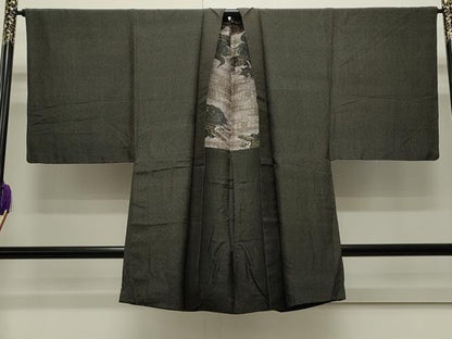 平和屋着物●男性 紬 アンサンブル 吉祥文 正絹 逸品 CAAS0133th