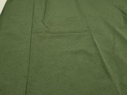 平和屋着物●男性　色無地　アンサンブル　老竹色　洗える着物　CAAS0136th