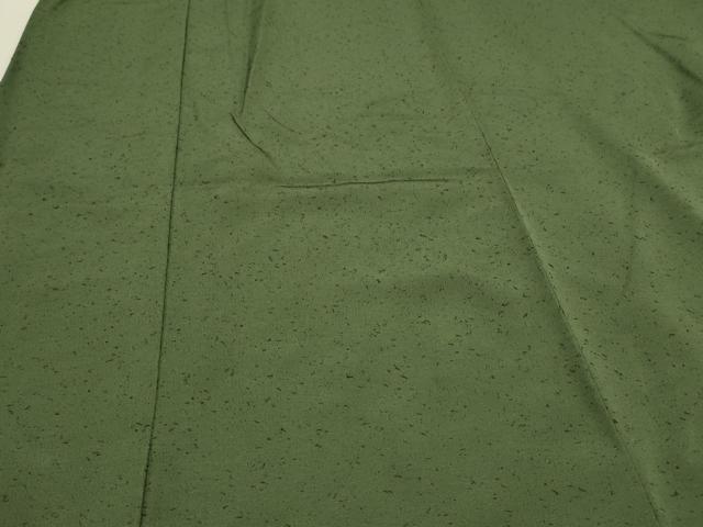 平和屋着物●男性　色無地　アンサンブル　老竹色　洗える着物　CAAS0136th
