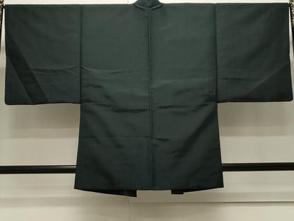 平和屋着物●男性　紬　アンサンブル　色無地　褐返色　正絹　逸品　CAAS0137th