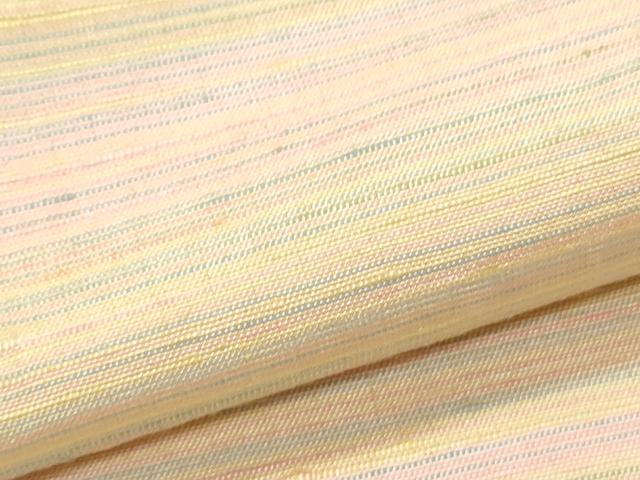 平和屋着物●紅花紬　米沢 　横段文　正絹　逸品　未使用　CAAS0155th