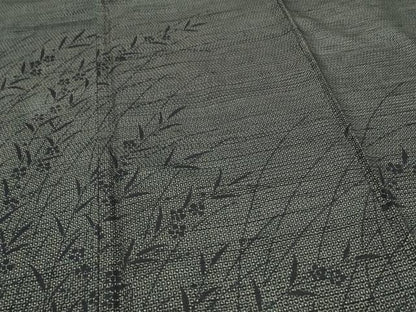 平和屋着物●訪問着 紬地 100亀甲 草花文 正絹 逸品 CAAS0158th