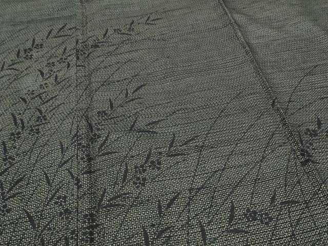 平和屋着物●訪問着 紬地 100亀甲 草花文 正絹 逸品 CAAS0158th