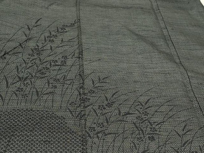 平和屋着物●訪問着 紬地 100亀甲 草花文 正絹 逸品 CAAS0158th