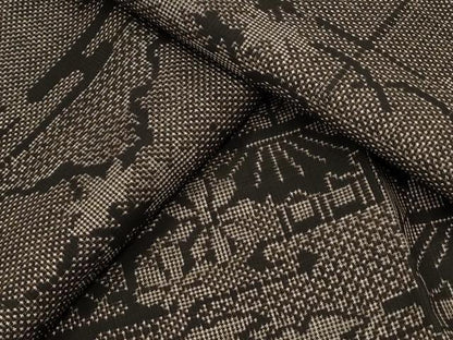 平和屋着物●本場大島紬 7マルキ 風景文 正絹 逸品 CAAS0168th