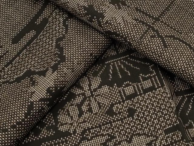 平和屋着物●本場大島紬 7マルキ 風景文 正絹 逸品 CAAS0168th