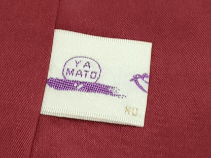 平和屋着物●結城紬 色無地 長春色 やまと誂製 正絹 逸品 未使用 CAAS0191th