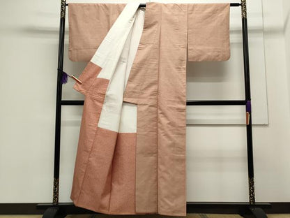 平和屋着物●上質な紬 色無地 宍色 正絹 逸品 CAAS0220th
