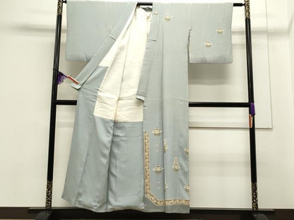 平和屋着物●訪問着　刺繍　吉祥花文　正絹　逸品　CAAS0225th