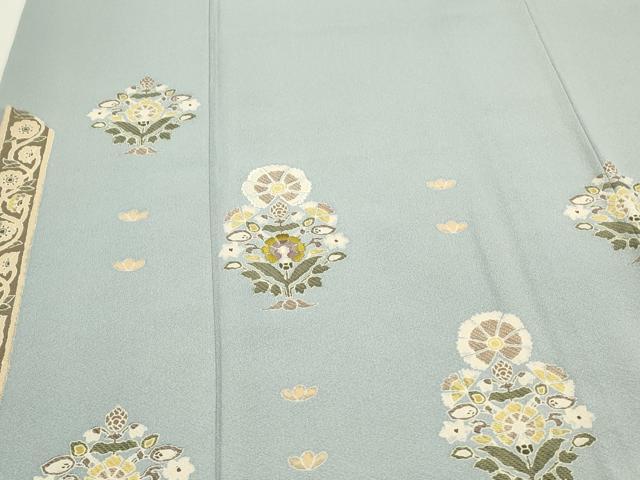 平和屋着物●訪問着　刺繍　吉祥花文　正絹　逸品　CAAS0225th