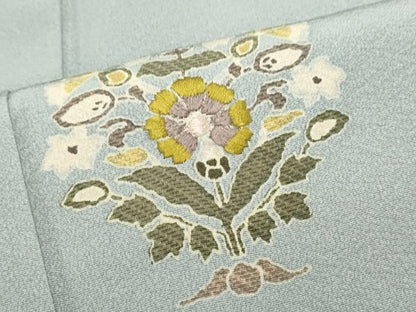 平和屋着物●訪問着　刺繍　吉祥花文　正絹　逸品　CAAS0225th