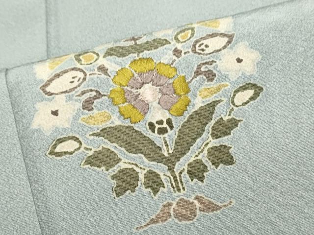 平和屋着物●訪問着　刺繍　吉祥花文　正絹　逸品　CAAS0225th