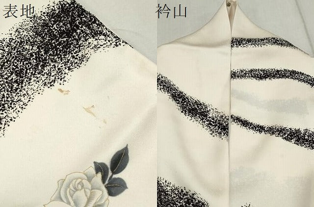 平和屋着物●訪問着 バラ 流水文 金彩 正絹 逸品 CAAS0244th
