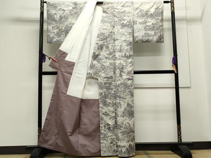 平和屋着物●本場大島紬　白大島　名匠たかし　日本百撰　熱田紫礦画 日本百撰　総絣　証紙・保証書付き　正絹　逸品　CAAS0255th