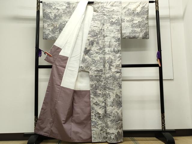 平和屋着物●本場大島紬　白大島　名匠たかし　日本百撰　熱田紫礦画 日本百撰　総絣　証紙・保証書付き　正絹　逸品　CAAS0255th