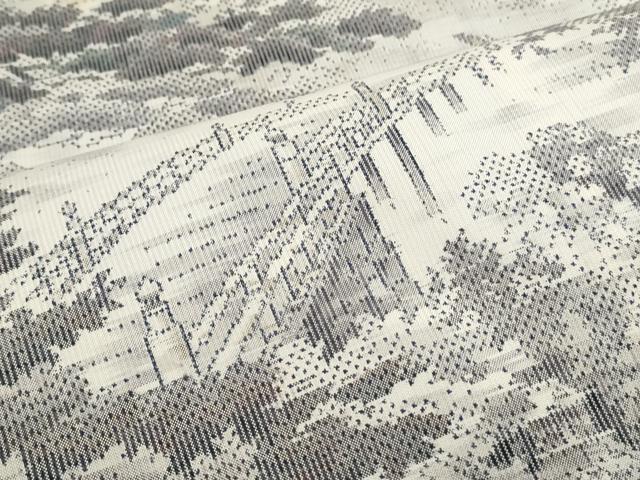 平和屋着物●本場大島紬　白大島　名匠たかし　日本百撰　熱田紫礦画 日本百撰　総絣　証紙・保証書付き　正絹　逸品　CAAS0255th