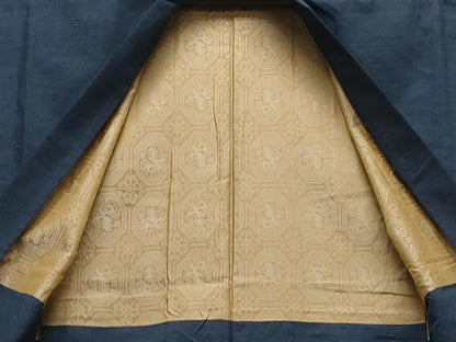 平和屋着物●男性 紬 アンサンブル 吉祥文 正絹 逸品 CAAS0258th