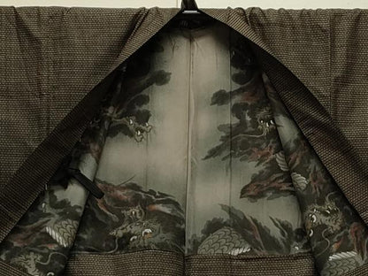 平和屋着物●男性　本場大島紬　アンサンブル　吉祥文　正絹　逸品　CAAS0265th